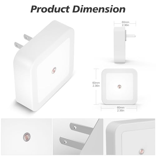Sujeet Night Light, Night Lights Plug into Wall 8-Pack, Nightlight Plug in Night Light, Dusk to Dawn Night Lamp Led (Warm White)