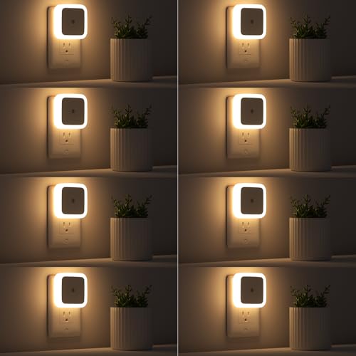 Sujeet Night Light, Night Lights Plug into Wall 8-Pack, Nightlight Plug in Night Light, Dusk to Dawn Night Lamp Led (Warm White)