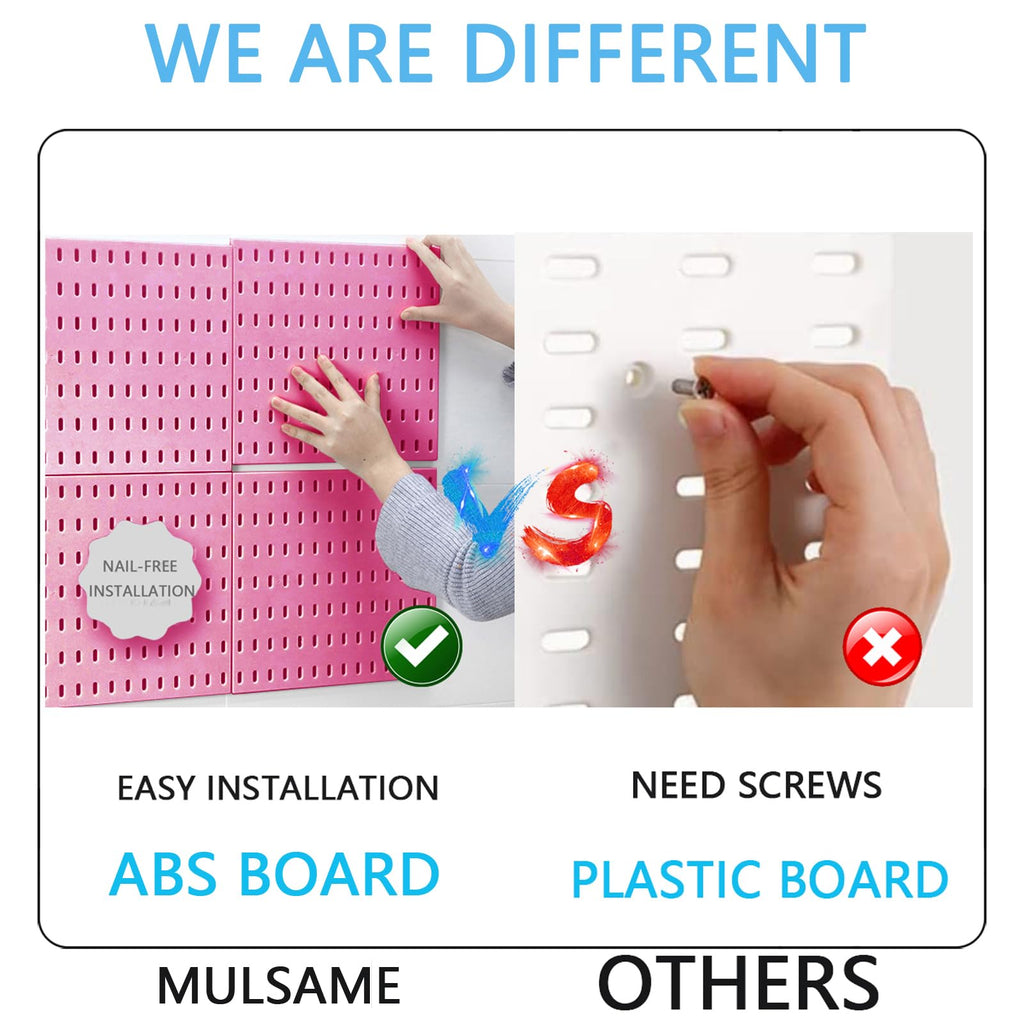 Pegboard Combination Kit, 25.2" x 25.2" Wall Mounted Storage Set