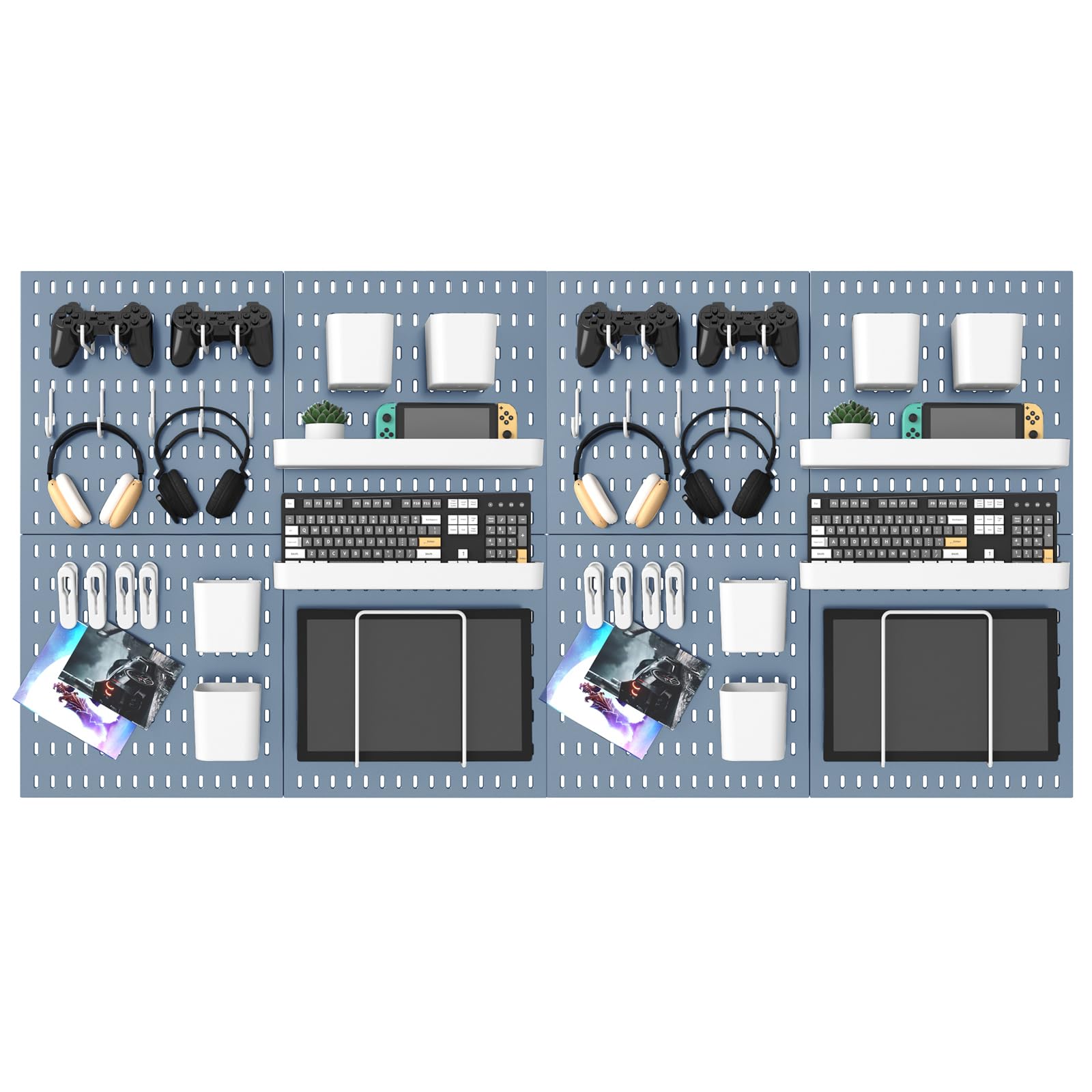 Pegboard Combination Kit, 25.2" x 25.2" Wall Mounted Storage Set