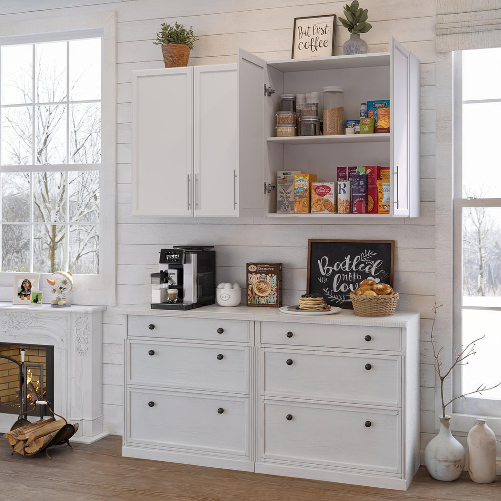 59" Wall Cabinets for Laundry Room with Adjustable Shelf