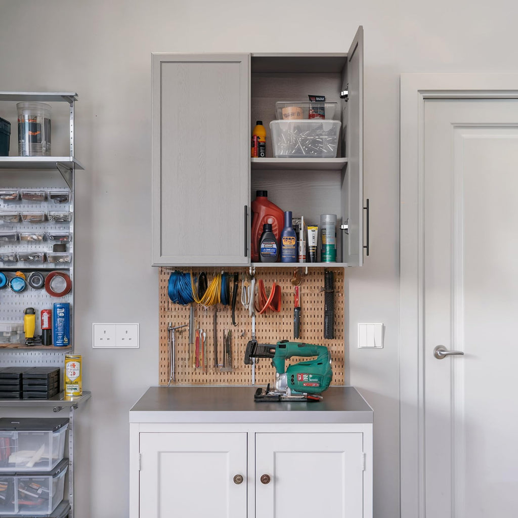 59" Wall Cabinets for Laundry Room with Adjustable Shelf