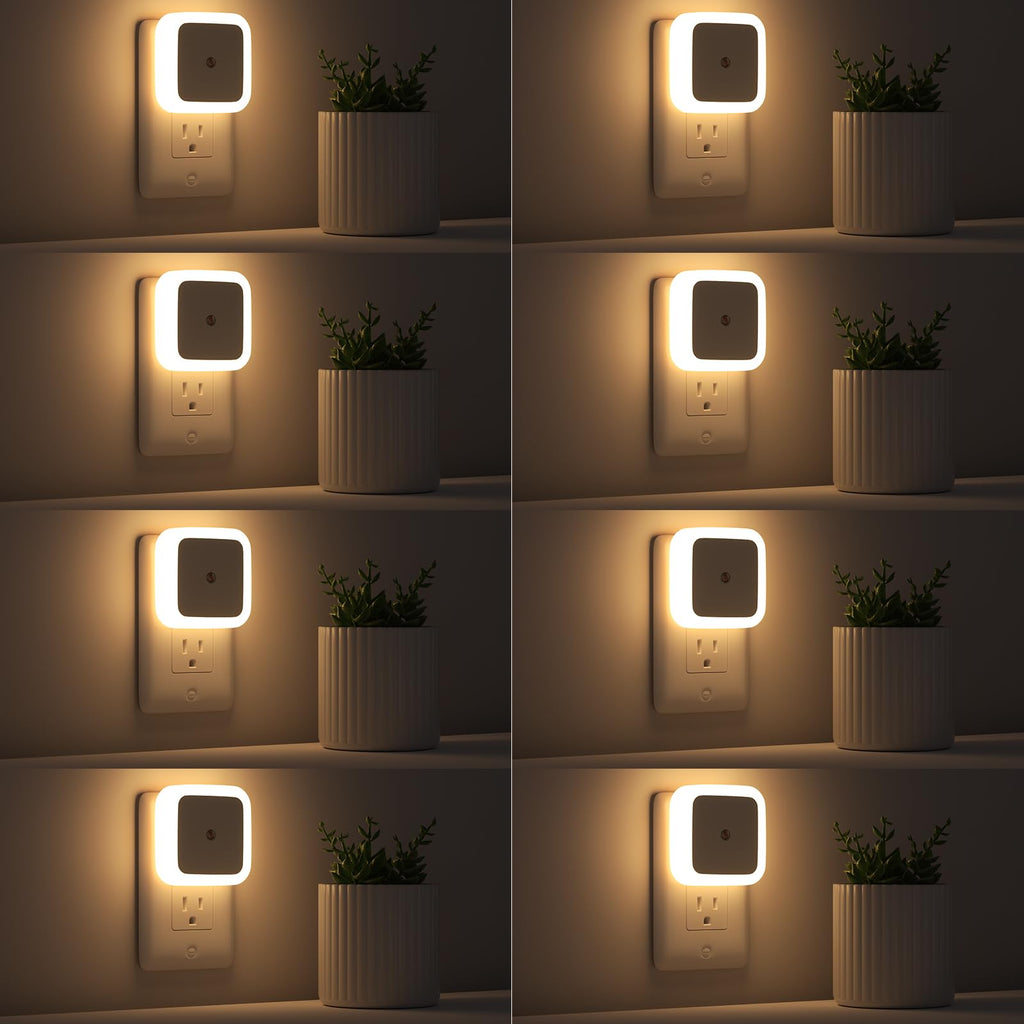 Sujeet Night Light, Night Lights Plug into Wall 8-Pack, Nightlight Plug in Night Light, Dusk to Dawn Night Lamp Led (Warm White)