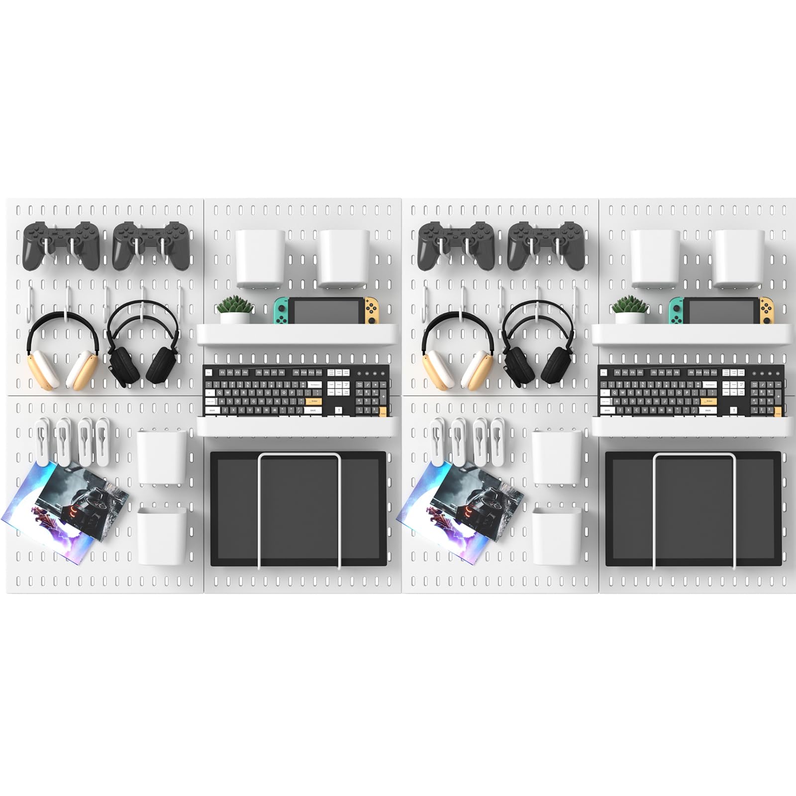 Pegboard Combination Kit, 25.2" x 25.2" Wall Mounted Storage Set