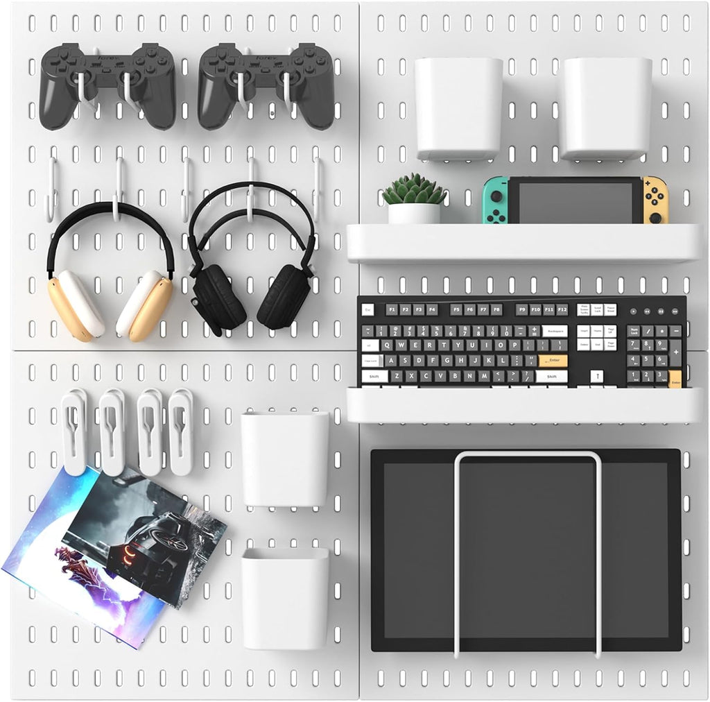 Pegboard Combination Kit, 25.2" x 25.2" Wall Mounted Storage Set