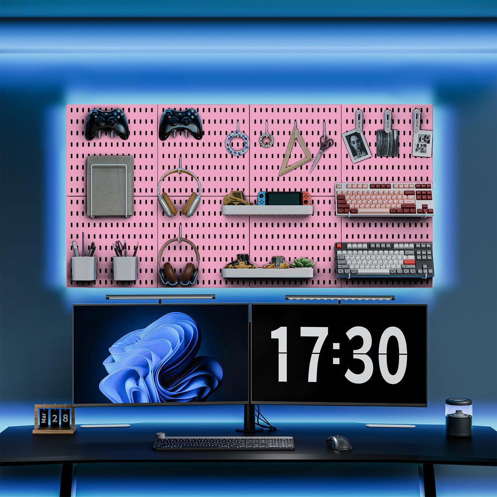 Pegboard Combination Kit, 25.2" x 25.2" Wall Mounted Storage Set