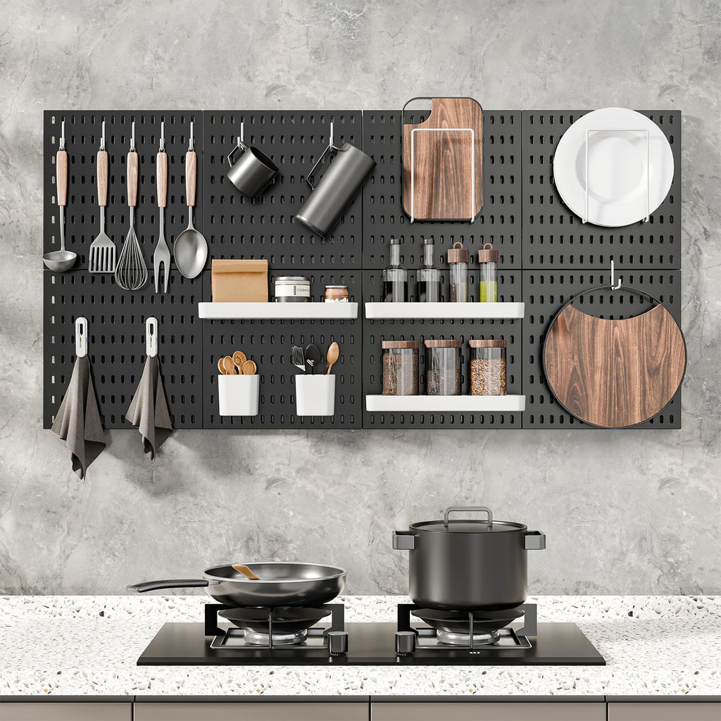 Pegboard Combination Kit, 25.2" x 25.2" Wall Mounted Storage Set