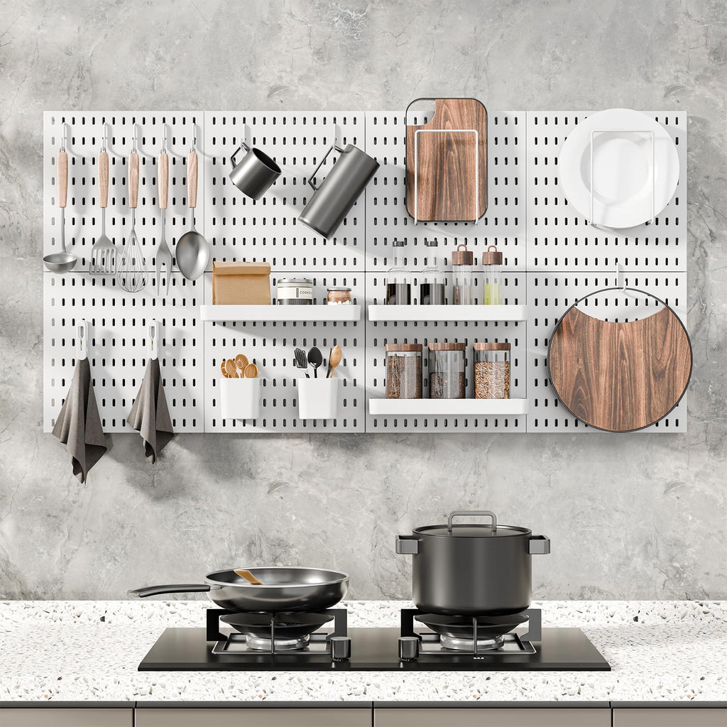Pegboard Combination Kit, 25.2" x 25.2" Wall Mounted Storage Set
