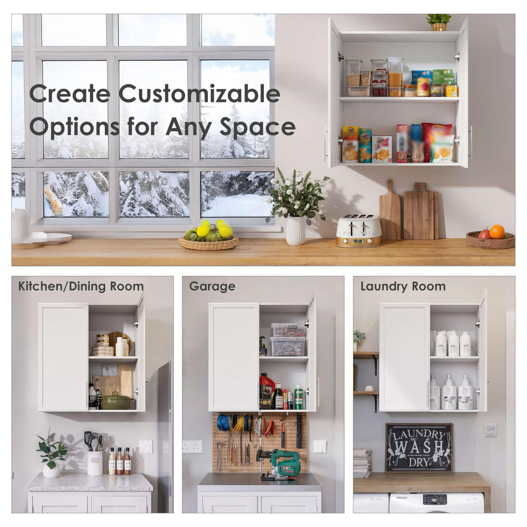 59" Wall Cabinets for Laundry Room with Adjustable Shelf